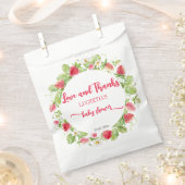 Aardbeienbessen baby shower bedankt bedankzakje (Geknipt)