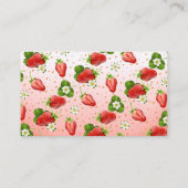 Aardbeienbessen Dweet Baby shower Diaper Raffle Visitekaartje (Achterkant)