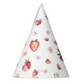 Aardbeienbessen eerste feest feesthoedjes (Links)