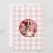 Aardbeienbessen Eerste Verjaardag Foto Verjaardag Kaart (Achterkant)