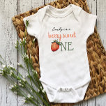 Aardbeienbessen Eerste Verjaardag Vintage Romper<br><div class="desc">Retro  aardbei verjaardagsbodysuit voor een beslief 1e verjaardagsfeest.</div>