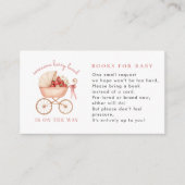 Aardbeienbessen hielden van boeken voor Baby showe Informatiekaartje (Voorkant)