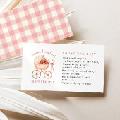 Aardbeienbessen hielden van boeken voor Baby showe Informatiekaartje