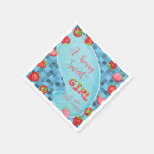 Aardbeienbessen meisje baby shower servetten. servet (Hoek)