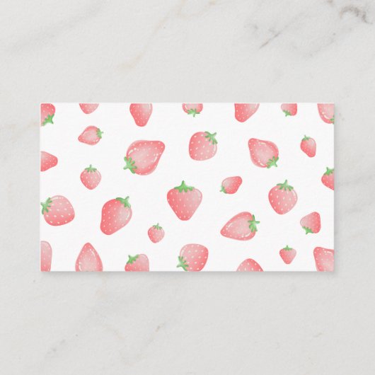 Aardbeienbessen Sweet Boho Luier Raffle Kaarten (Achterkant)