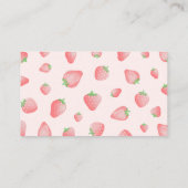 Aardbeienbessen Sweet Boho Luier Raffle Kaarten (Achterkant)