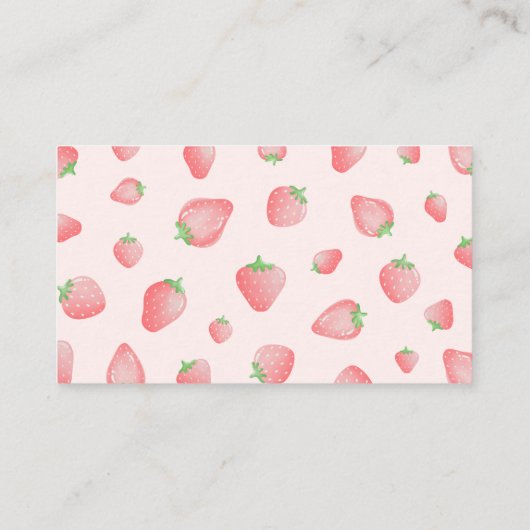 Aardbeienbessen Sweet Boho Luier Raffle Kaarten (Achterkant)