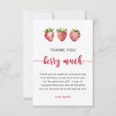 Aardbeienbessen veel bedankkaart (Voorkant)