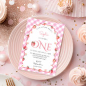 Aardbeienbessen Zoet Eerste Verjaardagsgolf Kaart