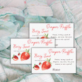 Aardbeienbessen Zoet Rood Baby shower Luierspel Informatiekaartje