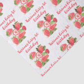 Aardbeienbessenzoet 1e verjaardagsfeestje Schattig Tissuepapier (Detail)