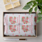 Aardbeienbessenzoet 1e verjaardagsfeestje Schattig Tissuepapier (Geschenk)