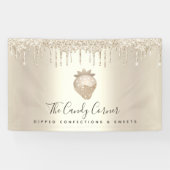 Aardbeienbetjes Gold Glitter Drives Spandoek (Horizontaal)