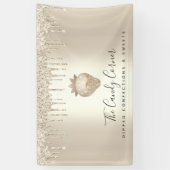 Aardbeienbetjes Gold Glitter Drives Spandoek (Verticaal)