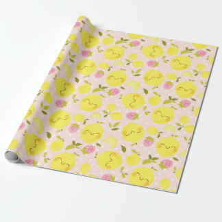 Aardbeienbleekroze omslagpapier cadeaupapier