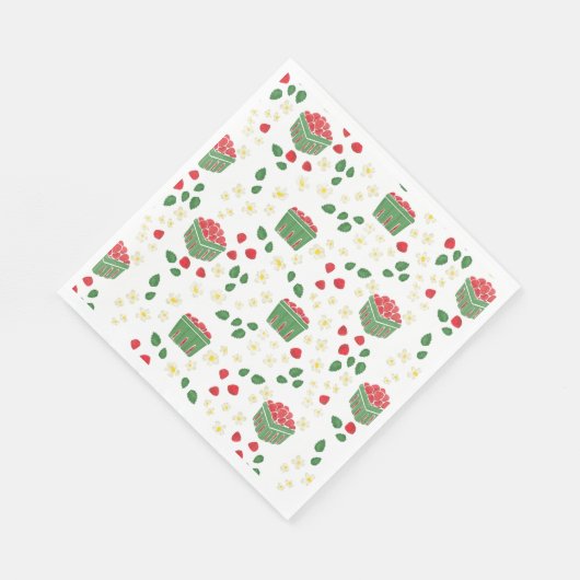 Aardbeienbloemen Aardbeienvelden Berry First Servet (Hoek)