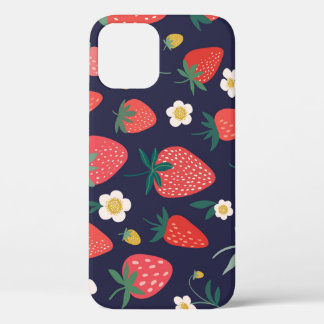 Aardbeienbloemen en -vruchten: decoratief patroon Case-Mate iPhone case