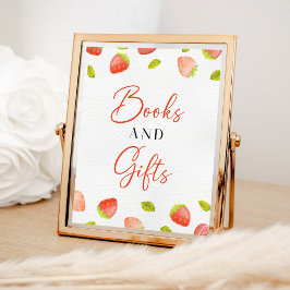 Aardbeienboeken en Baby shower van de soort "Gifts Poster