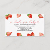 Aardbeienboeken met baby shower van de Waterverf Informatiekaartje (Voorkant)