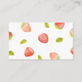 Aardbeienboeken voor Baby berry Sweet Baby shower Informatiekaartje (Achterkant)