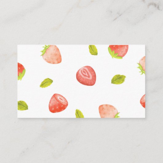 Aardbeienboeken voor Baby berry Sweet Baby shower Informatiekaartje (Achterkant)