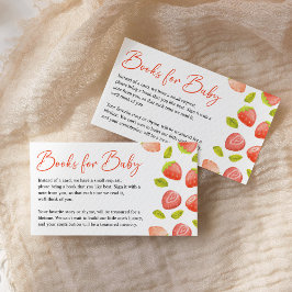 Aardbeienboeken voor Baby berry Sweet Baby shower Informatiekaartje