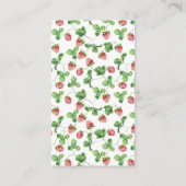 Aardbeienboeken voor Baby-kaart Informatiekaartje (Achterkant)