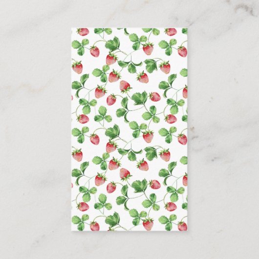 Aardbeienboeken voor Baby-kaart Informatiekaartje (Achterkant)