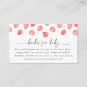 Aardbeienboeken voor Baby shower van Baby Informatiekaartje (Voorkant)