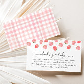 Aardbeienboeken voor Baby shower van Baby Informatiekaartje
