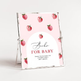 Aardbeienboeken voor baby sign poster