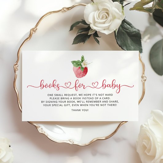 Aardbeienboeken voor de kaart van de baby