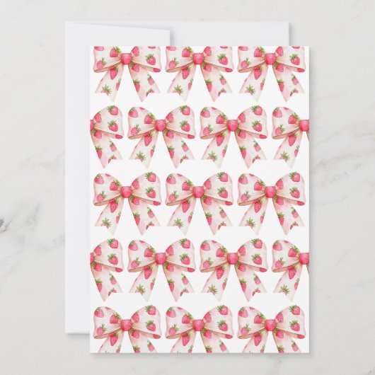 Aardbeienboog verjaardag kaart (Achterkant)