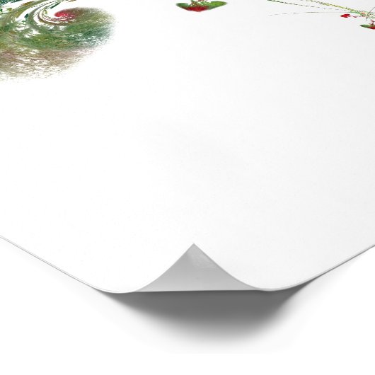 Aardbeienboomfractal Poster (Hoek)