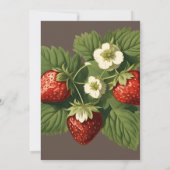 aardbeienboomgaard bruiloft kaart (Achterkant)