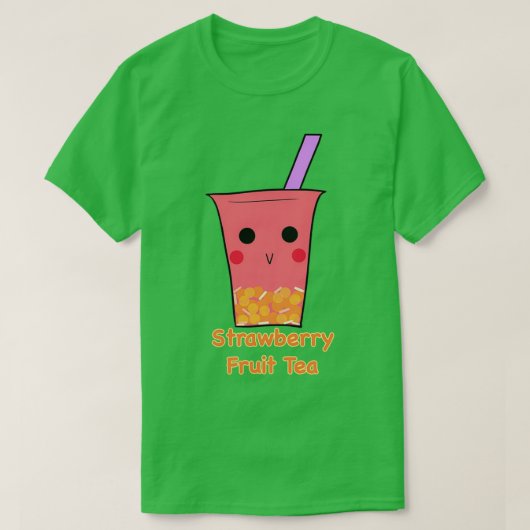 Aardbeienboomvruchtenthee T-shirt (Design voorkant)