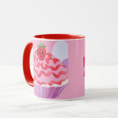 Aardbeienbotercake Mok (Voorkant links)