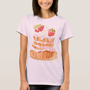Aardbeienbotercake T-shirt