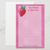 aardbeienbriefpapier briefpapier (Voorkant / Achterkant)