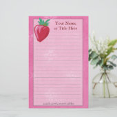aardbeienbriefpapier briefpapier (Staand voorkant)