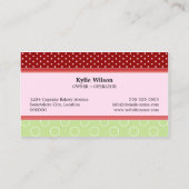 Aardbeienbrood bakkerij visitekaartje (Achterkant)