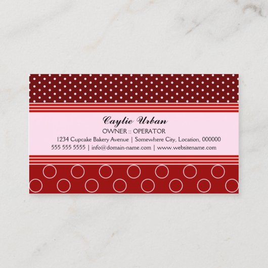 Aardbeienbrood bakkerij visitekaartje (Achterkant)