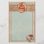 Aardbeienbrood en perskoeken briefpapier (Voorkant)