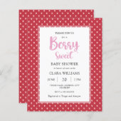 Aardbeienbudget Baby shower uitnodiging (Voorkant / Achterkant)