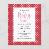 Aardbeienbudget Baby shower uitnodiging (Voorkant)