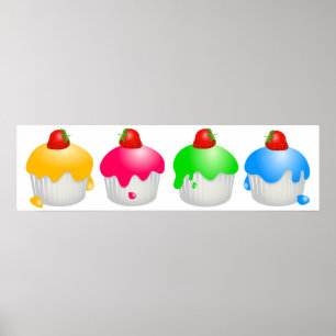 Aardbeienbuns Poster
