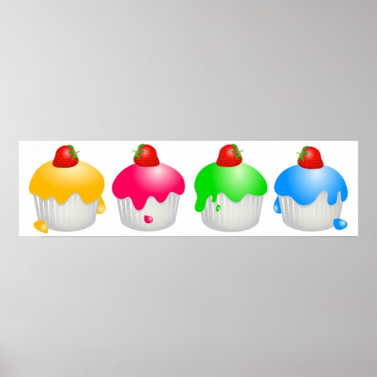 Aardbeienbuns Poster (Voorkant)