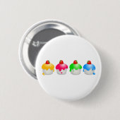 Aardbeienbuns Ronde Button 5,7 Cm (Voorkant /achterkant)