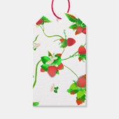 Aardbeiencadeau Label op de markt van de landbouwe Cadeaulabel (Voorkant)