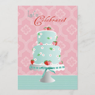 AardbeienCake Birthday Kaart